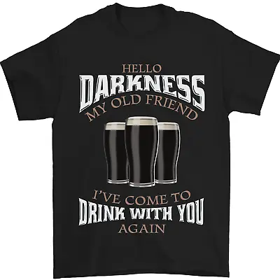 Buy Hello Darkness My Old Friend Funny Guiness Mens T-Shirt 100% Cotton • 8.49£