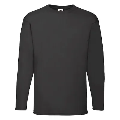 Buy Fruit Of The Loom Valueweight Long Sleeve T-Shirt Crew Neck - 8 Colours - S-5XL • 6.89£