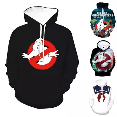 Buy Unisex Ghostbusters Costume Hoodies Sweatshirt Pullover Top Jumper Xmas Gifts UK • 11.99£