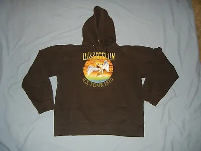 Buy Led Zeppelin 1975 Hoodie Tour Sweatshirt Reprint Black Med-Lg Concert Band 70s • 18.89£