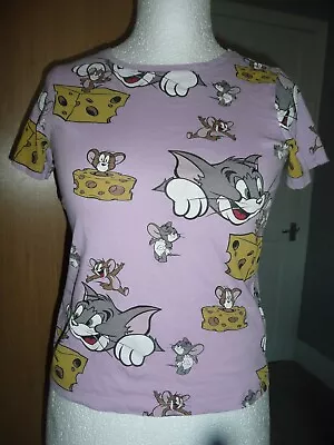 Buy Tom And Jerry Stretch Cotton T Shirt Size Xs • 2.75£