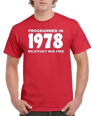 Buy 21st 30th 40th 50th 60th 70th 80th Funny Birthday Gift T-Shirt Programmed In Top • 9.99£
