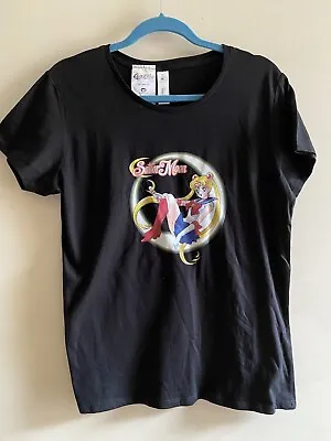 Buy Sailor Moon ABY Style T-shirt UK XL Anime Black Sailor Girl Moon BNWT • 15£