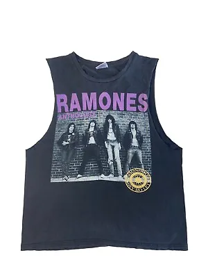 Buy Ramones Anthology Tank Top Size Large Singlet Cut Shirt Music Vintage Graphic • 12.38£