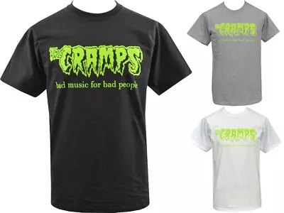 Buy The Cramps Mens PSYCHOBILLY T-Shirt Bad Music For Bad People Garage Horror Punk • 18.50£