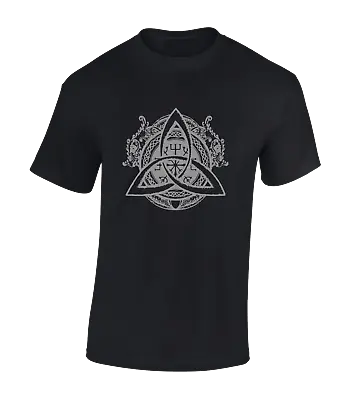 Buy Triquetra Mens T Shirt Cool Viking Symbol Celtic Odin Thor Valhalla Hammer Top • 7.99£