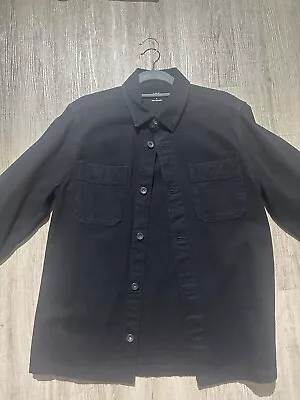 Buy Men’s M&S Black Denim Jacket - Size Small  • 9.99£