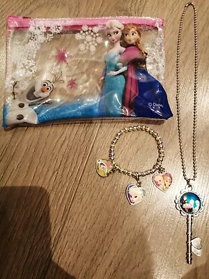 Buy Disney Frozen Dress Up Jewellery Charm Bracelet And Necklace Set New With Case • 2.50£