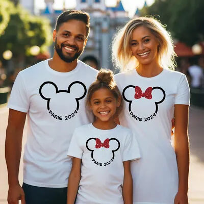 Buy Personalised Paris Holiday T Shirts Mum Dad Child Euro Family Gift Tops 2024 • 13.99£