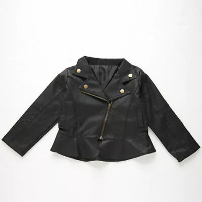 Buy Kids Leather Jackets Jacket Cool Baby Girls Motorcycle Biker Coat Outerwear • 13.48£