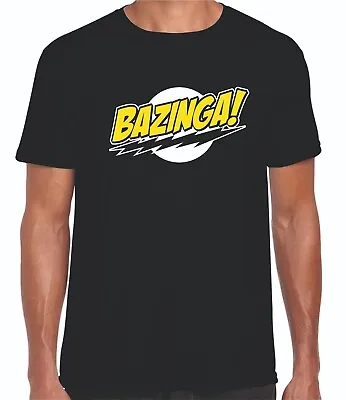 Buy BAZINGA BLACK T SHIRT Funny Geeky Big Bang Theory T-shirt Sheldon Sizes S - 3XL • 9.50£