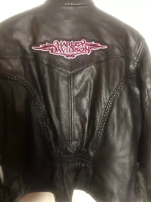 Buy Women's Set Interstate Leather Harley Davidson Riding Jacket & Chaps Size XL • 194.61£