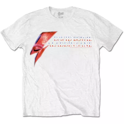 Buy David Bowie Aladdin Sane Eye Flash Official Mens White T-Shirt Retro Vintage • 13.95£