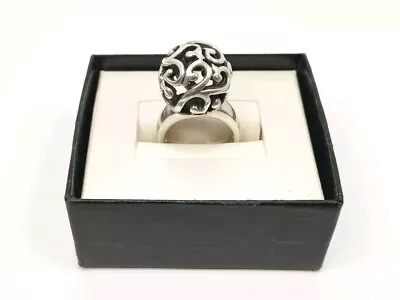 Buy MY ESTATE JEWELRY Vtg Unique 925 Solid Sterling Silver Round Dome Shape Ring • 18.89£