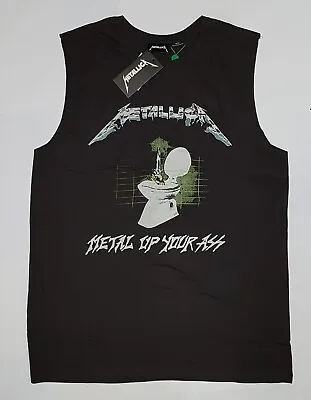 Buy Metallica Charcoal Grey Vest Top Metal Up Your Ass 100% Official • 16.99£