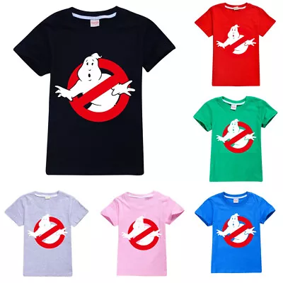 Buy Kid Boys Girls Print GHOSTBUSTERS T-Shirt Casual Cotton Short Sleeve T-Shirt Top • 9.02£