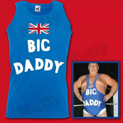 Buy Big Daddy Men's Vest T Shirt Retro Fancy Dress Legend Wrestler British 80's ICON • 14.99£