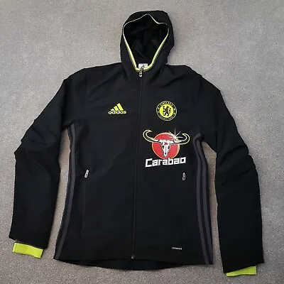 Buy Adidas Chelsea Mens Hoodie XS Black Full Zip Football Carabao Training Track • 24.99£