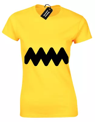 Buy Charlie Brown Ladies T-shirt Womens Snoopy Peanuts Fan Design Woodstock • 8.99£