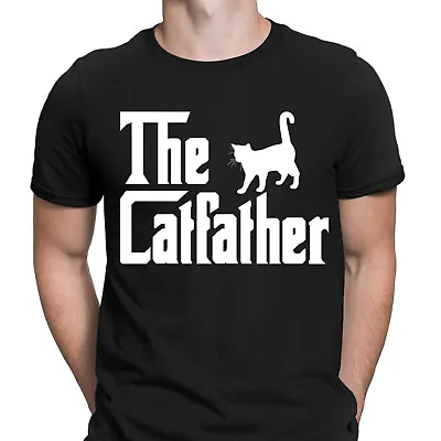 Buy The Catfather Funny Cat Dad Kitten Father Pops Novelty Mens T-Shirts Top #DNE • 9.99£