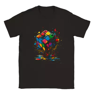 Buy Collection Geek Design Tee Shirt Rubik's Cube Puzzle Logic Colors T Shirt Nerd • 21.99£