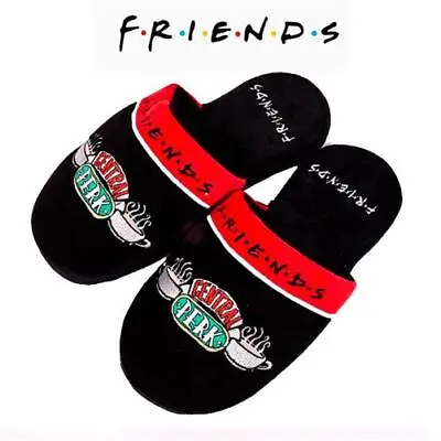 Buy Friends Central Perk Unisex Black Slippers TV Show Logo Mens Womens Mule UK 5-7 • 12.95£