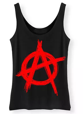 Buy Anarchy Tank Top SCREENPRINTED Ladies Womens Rock Punk Vest Biker  • 11.95£