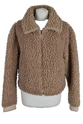 Buy MISSGUIDED Beige Sherpa Jacket Size Uk 10 Womens Outerwear Outdoors Womenswear • 22.65£