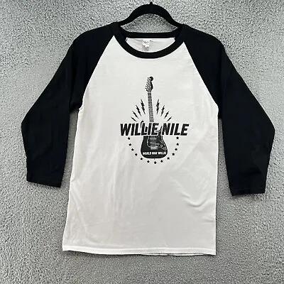Buy Willie Nile Shirt Women’s Small While Black 3/4 Sleeve World War Willie Guitar  • 14.17£