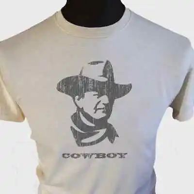 Buy Cowboy T Shirt Retro Vintage  Western Natural • 13.99£