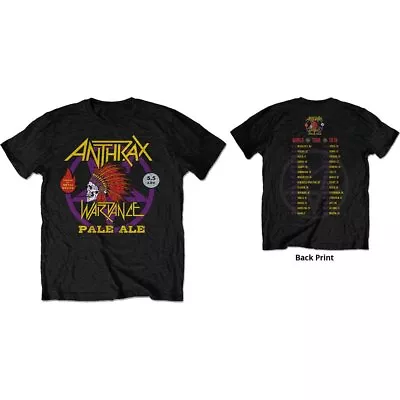 Buy Anthrax War Dance Paul Ale World Tour 2018 Official Tee T-Shirt Mens • 15.99£