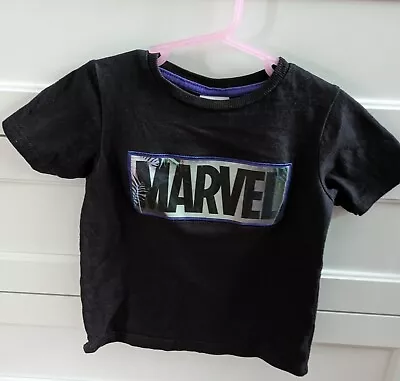 Buy Avengers Marvel Graphic T-Shirt Black Short Sleeved Hologram Age 3-4 Years TU • 2.40£