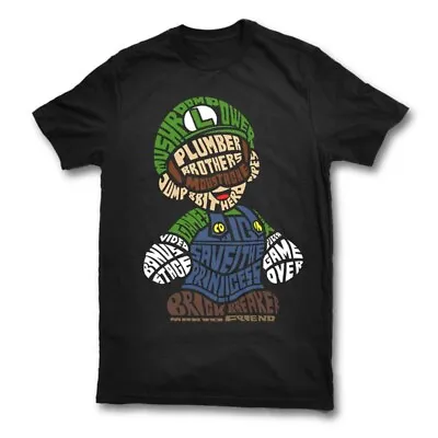 Buy Super Mario Luigi Calligram Womens Graphic Tshirt • 16.99£