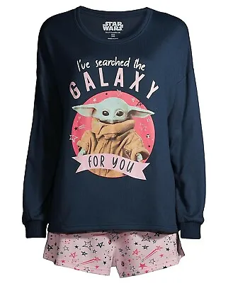 Buy Baby Yoda Womens Pajamas Size S- 3X Mandalorian Star Wars Set Shirt Shorts Pants • 26.16£