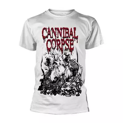 Buy Cannibal Corpse 'Pile Of Skulls' White T Shirt - NEW • 16.99£