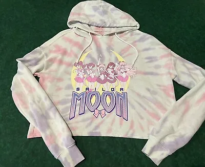 Buy Official SAILOR MOON - Tie-Dye Crop Top Hoodie Sweatshirt - Women’s Size MEDIUM • 23.62£