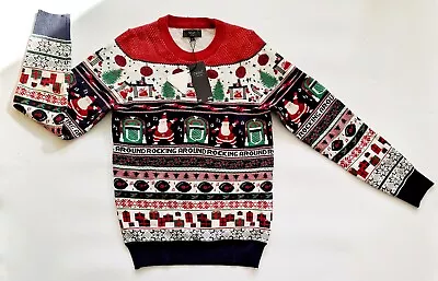 Buy NEXT Xmas Jumper Size XS BNWT Chest 33-35in Knit Santa Christmas • 16.99£
