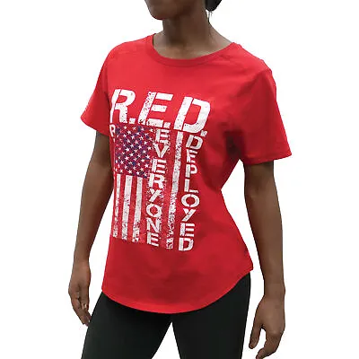 Buy Rothco Women's R.E.D. (Remember Everyone Deployed) T-Shirt - Short Sleeve Raglan • 16.40£