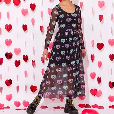 Buy Official Disney's The Nightmare Before Christmas All Over Print Mesh Midi Dress • 64.99£