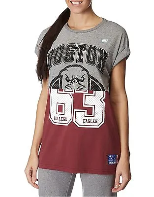 Buy American Freshman Boston Spliced T-Shirt Grey Womens Girls Size XS RRP £16 • 7.99£