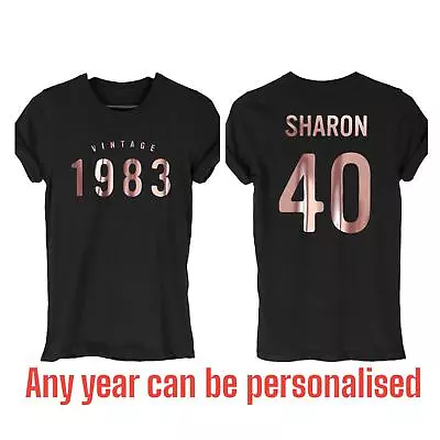 Buy 40th Birthday T-Shirt For Women 1982 T-Shirt 40th Birthday Gift For Women Vintag • 9.89£