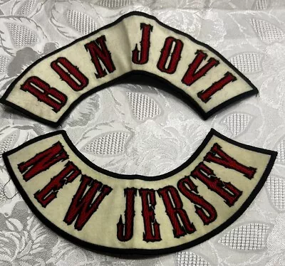 Buy BON JOVI  New Jersey Patch Denim Jacket   Vintage Wembley Offical • 289.69£