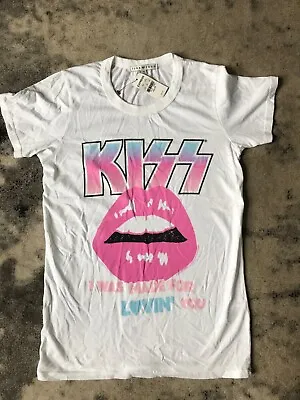 Buy KISS Women’s Graphic Band Tee With Lips Size XS • 15.83£