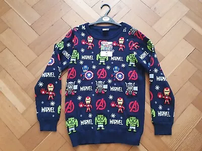 Buy New Boys TU Marvel Avengers Christmas Jumper Age 11 Cost £18 • 14.99£