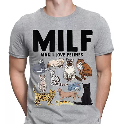 Buy MILF Man I Love Felines Funny Cat Lover Anime Retro Vintage Mens T-Shirts #NED • 9.99£