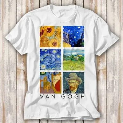 Buy Van Gogh Paintings Sunflowers Starry Night Selfie T Shirt Top Tee Unisex 4150 • 6.70£