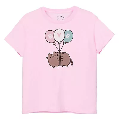 Buy Pusheen Girls Bye Balloons Short-Sleeved T-Shirt NS8181 • 14.59£