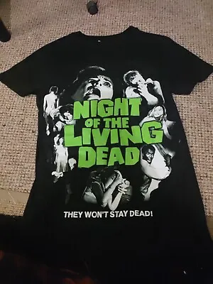 Buy NIGHT OF THE LIVING DEAD -  BLACK T-Shirt Small Killstar Disturbia Style Horror • 10.99£