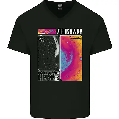 Buy Worlds Away Black Hole Space Planets Universe Mens V-Neck Cotton T-Shirt • 9.99£