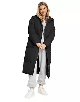 Buy Womens Maxi Long Hooded Padded Coat Pockets Oversized Quilted Puffer Jacket • 34.99£